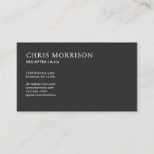 Modern Model Actor Photo Monogram Visitenkarte (Rückseite)