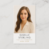 Modern Model Actor Photo Professional Visitenkarte (Vorderseite)