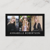 Modern Model and Schauspieler 3 Fotos Pro Visitenkarte (Vorderseite)