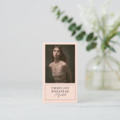 Modern Model Beruflich Foto Business Card Visitenkarte (Stehend Vorderseite)