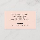 Modern Model Beruflich Foto Business Card Visitenkarte (Rückseite)