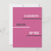 Modern Models Runway Fashion Show Birthday Party Einladung (Rückseite)