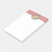 Modern Modern Christmas Pink Dots Gold Foil Circle Post-it Klebezettel (angewinkelt)