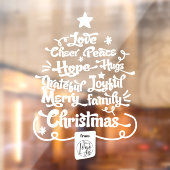 Modern Modern Christmas tree Redewendungen Typogra Fensteraufkleber (Blatt 2)