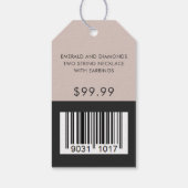 Modern Modern Fashion Jewelry Business Barcode Pre Geschenkanhänger (Rückseite)