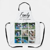 Modern Modern Foto Collage Family Quote Typografy Schürze (Vorderseite)
