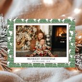 Modern Modern Green Red Pattern Foto Weihnachten