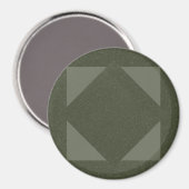 Modern Modern Green Triangle Magnet (Vorderseite/Rückseite)