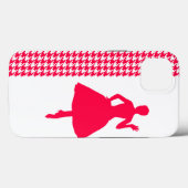 Modern Modern Hahnentrittmuster mit Mode-Silhouett Case-Mate iPhone Hülle (Rückseite (Horizontal))