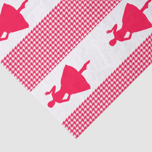 Modern Modern Hahnentrittmuster mit Mode-Silhouett Seidenpapier (Ausschnitt)