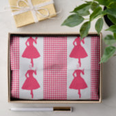 Modern Modern Hahnentrittmuster mit Mode-Silhouett Seidenpapier (Geschenk)