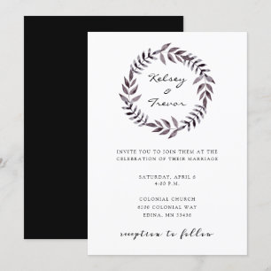 Modern Modern Mood Watercolor Floral Wedding Einla Einladung