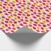 Modern Modern Poppy Rosa Rosa Blütenmuster Geschenkpapier (Ecke)