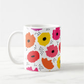 Modern Modern Poppy Rosa Rosa Blütenmuster Kaffeetasse (Links)