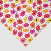 Modern Modern Poppy Rosa Rosa Blütenmuster Seidenpapier (Ausschnitt)