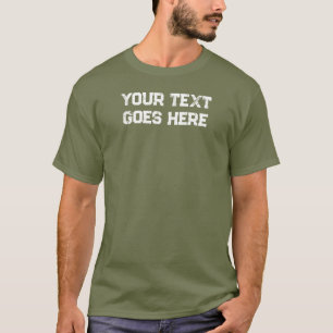 Modern Modern Stilvorlage Trendy Fatigue Green T-Shirt