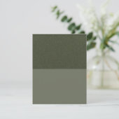 Modern moderne Green Split Flat Save the Date Card (Stehend Vorderseite)