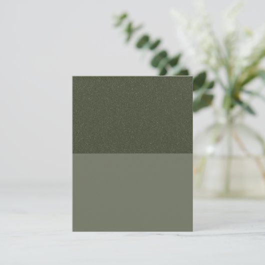 Modern moderne Green Split Flat Save the Date Card (Stehend Vorderseite)