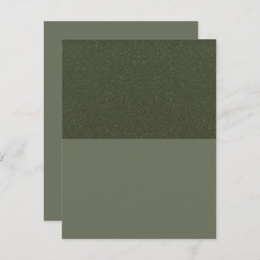 Modern moderne Green Split Flat Save the Date Card (Vorne/Hinten)