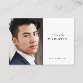 Modern moderne Hair Stylist Foto Business Card Visitenkarte