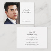 Modern moderne Hair Stylist Foto Business Card Visitenkarte (Vorne/Hinten)