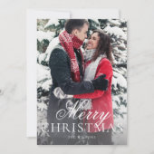 Modern moderne Minimal Foto Weihnachtskarte Feiertagskarte (Vorderseite)
