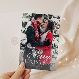 Modern moderne Minimal Foto Weihnachtskarte Feiertagskarte