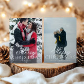 Modern moderne Minimal Foto Weihnachtskarte Feiertagskarte