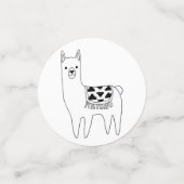 Modern moderne Sketchy Aztec Llama Baby Dusche Konfetti (Klein Vorderseite)