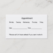 Modern moderne Zahnimplantate TerminierungsVisiten Visitenkarte (Rückseite)