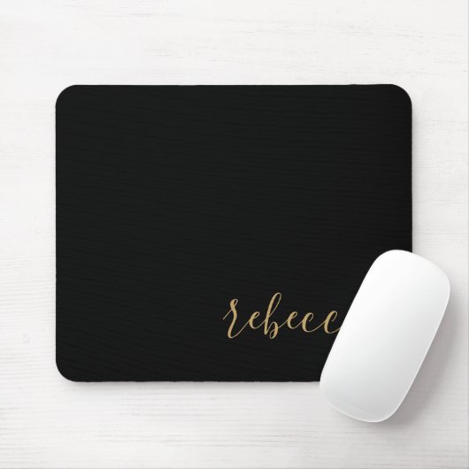 Modern moderner Black & Gold Mouse Pad Mousepad (Mit Mouse)