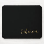 Modern moderner Black & Gold Mouse Pad Mousepad (Vorne)