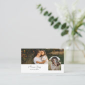 Modern moderner Einfach 2 Fotos Fotograf Visitenkarte (Stehend Vorderseite)