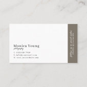 Modern moderner Einfach 2 Fotos Fotograf Visitenkarte (Rückseite)