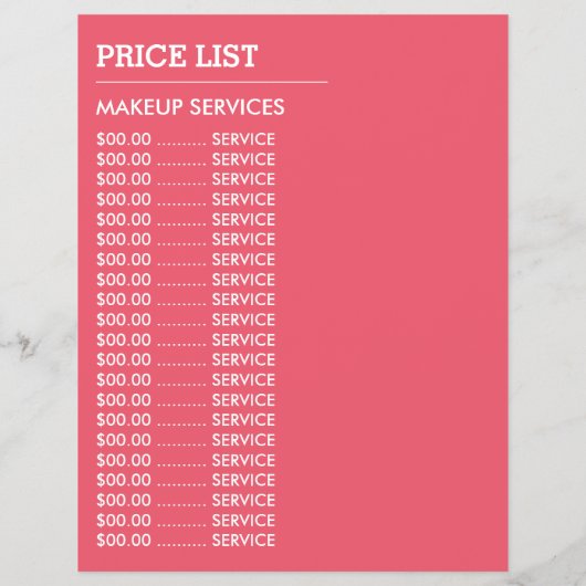 Modern moderner Flyer für Werbespots in Pink Makeu (Hinten)