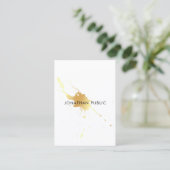 Modern moderner Gold Splash Elegantes Template Visitenkarte (Stehend Vorderseite)
