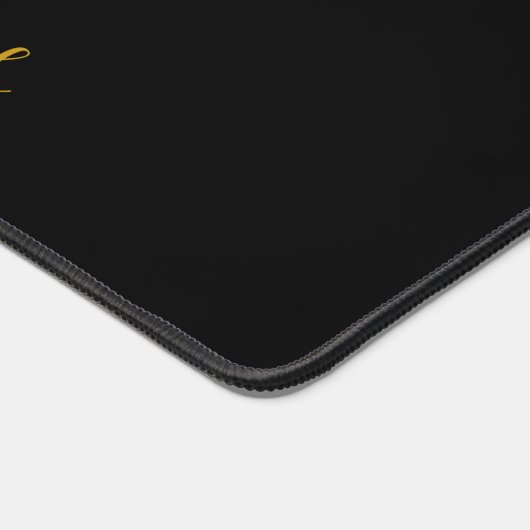 Modern moderner Goldene Skriptname auf der schwarz Schreibtischunterlage (Ecke)