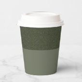 Modern moderner Green Textured Paper Cup - Anpasse Pappbecher (Links)