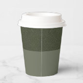 Modern moderner Green Textured Paper Cup - Anpasse Pappbecher (Rechts)