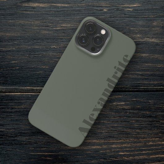 Modern moderner grüner Individuelle Name Geburtsta iPhone Hülle