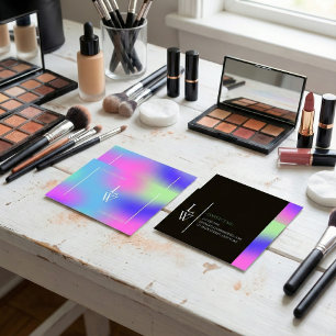 Modern moderner Makeup Künstler farbenfroh strahle Visitenkarte