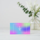 Modern moderner Makeup Künstler farbenfroh strahle Visitenkarte (Stehend Vorderseite)