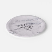 Modern-moderner Marmor Elegantes Hochzeitsfest - P Pappteller (Schrägansicht)