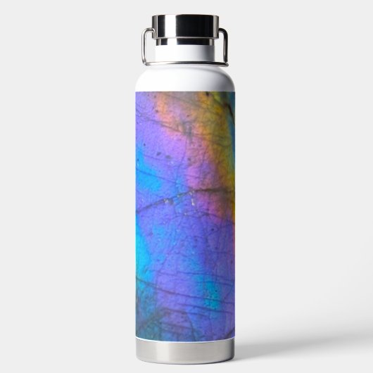 Modern moderner Marmorstein farbenfroh Trinkflasche (Rückseite)