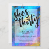 Modern modernes 30. Geburtstags-Party Einladung (Vorderseite)