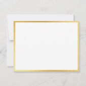 Modern modernes Design Elegantes Gold Weißes Templ Mitteilungskarte (Rückseite)