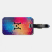 Modern modernes geometrisches Muster Gepäckanhänger (Rückseite horizontal)