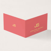 Modern modernes, stilvolles Monogram Book Folk Bes Visitenkarten (Vorderseite)