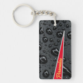 Modern modische Black Bubbles Red Fire Custom Schlüsselanhänger