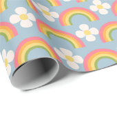 Modern modische farbenfrohe Regenbogen-Happy Birth Geschenkpapier (Rolleneckpunkt)